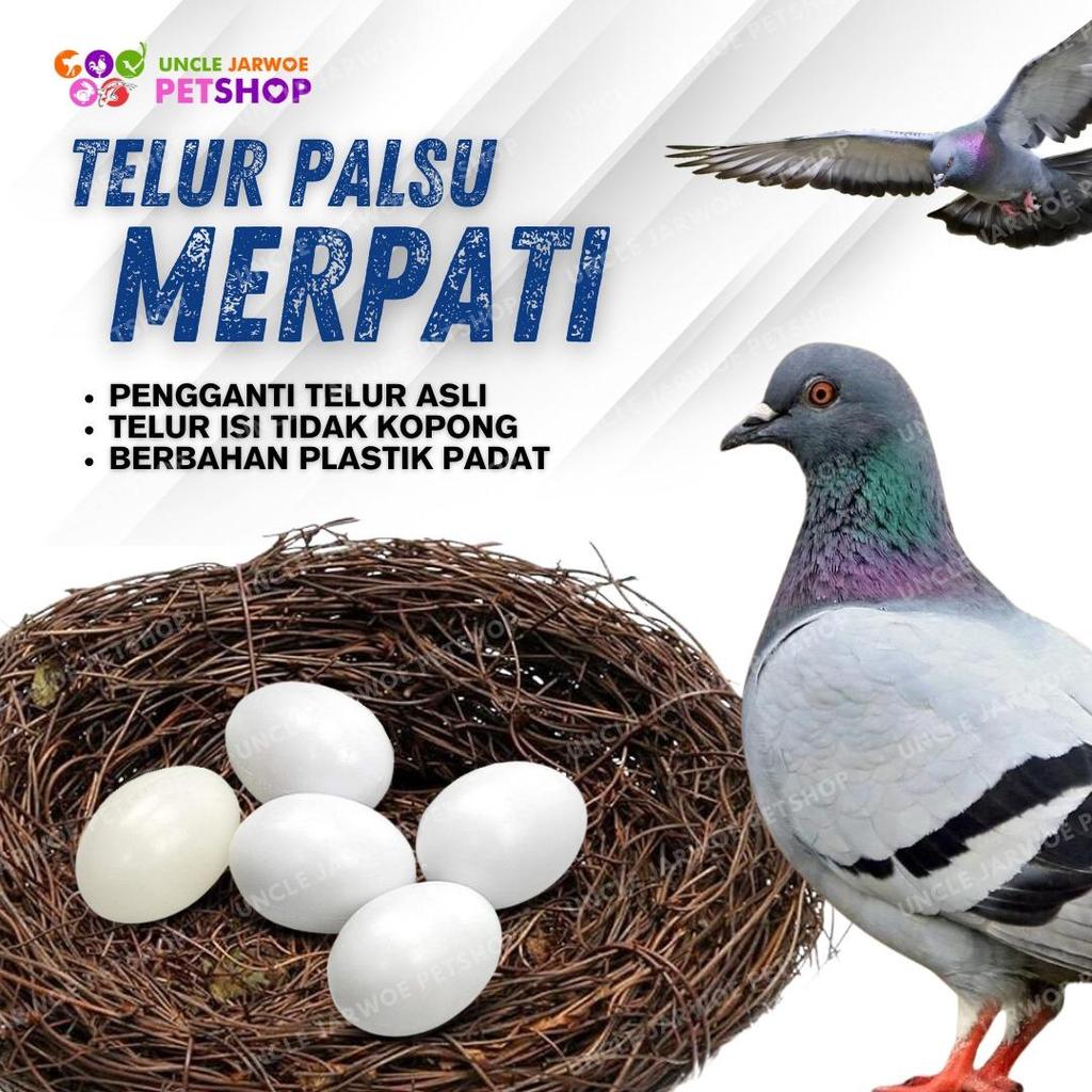 Telur Palsu Merpati – Telur Tiruan Pengganti Telur Asli, Plastik Padat Tidak Kopong