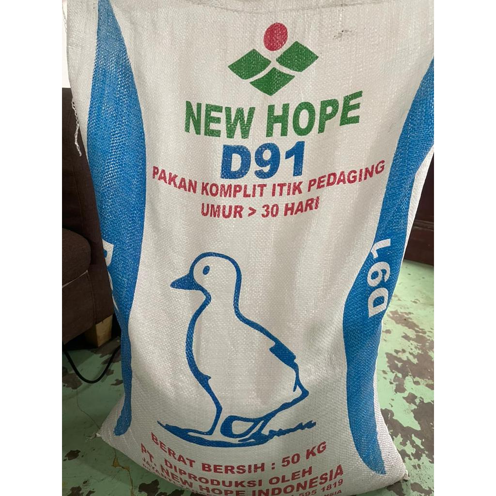 D91 NEW HOPE  PAKAN PELET BEBEK, ENTOG, AYAM PEDAGING PUR ITIK POTONG NEWHOPE 1KG
