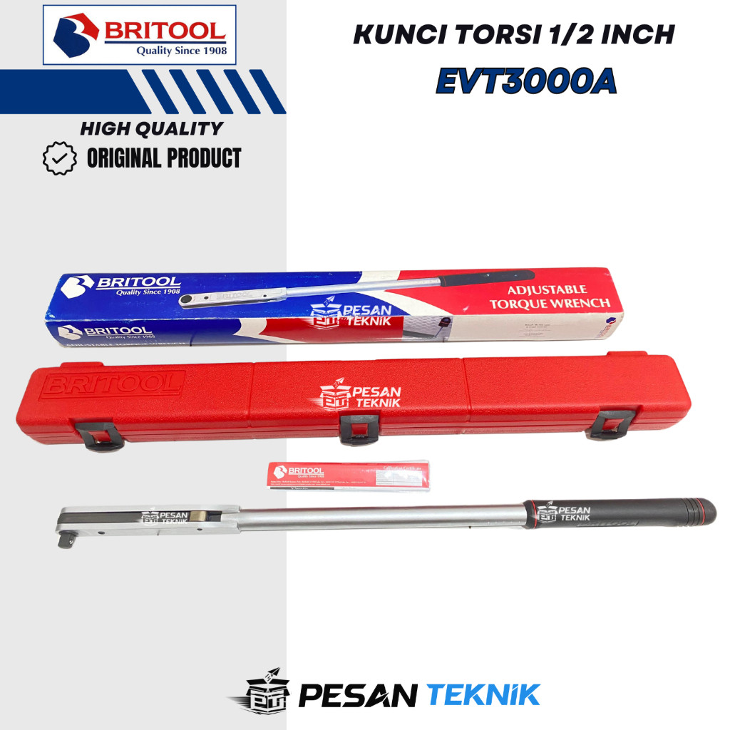 Kunci Torsi 1/2 inch Torque Wrench EVT3000 BRITOOL EVT3000A