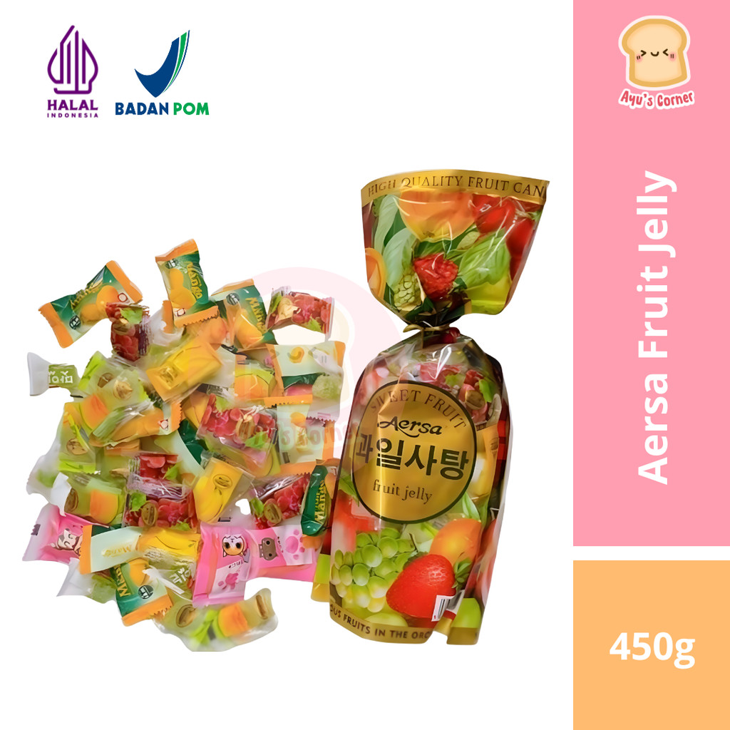 Aersa Fruit Jelly Permen Jeli Aneka Rasa 450g Korean Permen Jelly Aneka Rasa
