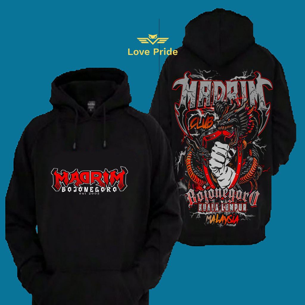 Sweater Hoodie Distro PSHT Madrim Club Bojonegoro Kuala Lumpur Malaysia Premium Terbaru