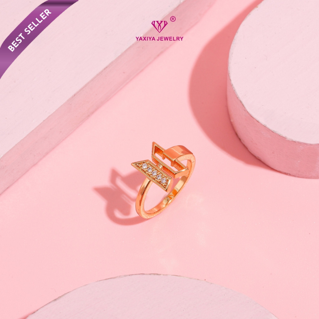 Yaxiya Cincin BTS Army Perhiasan Lapis Emas 18k 999