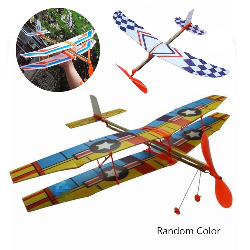 Educational Toy ristmas best gift Powered Flying Glider Elastic Rubber Airplane Y Foam Aircraft Asse