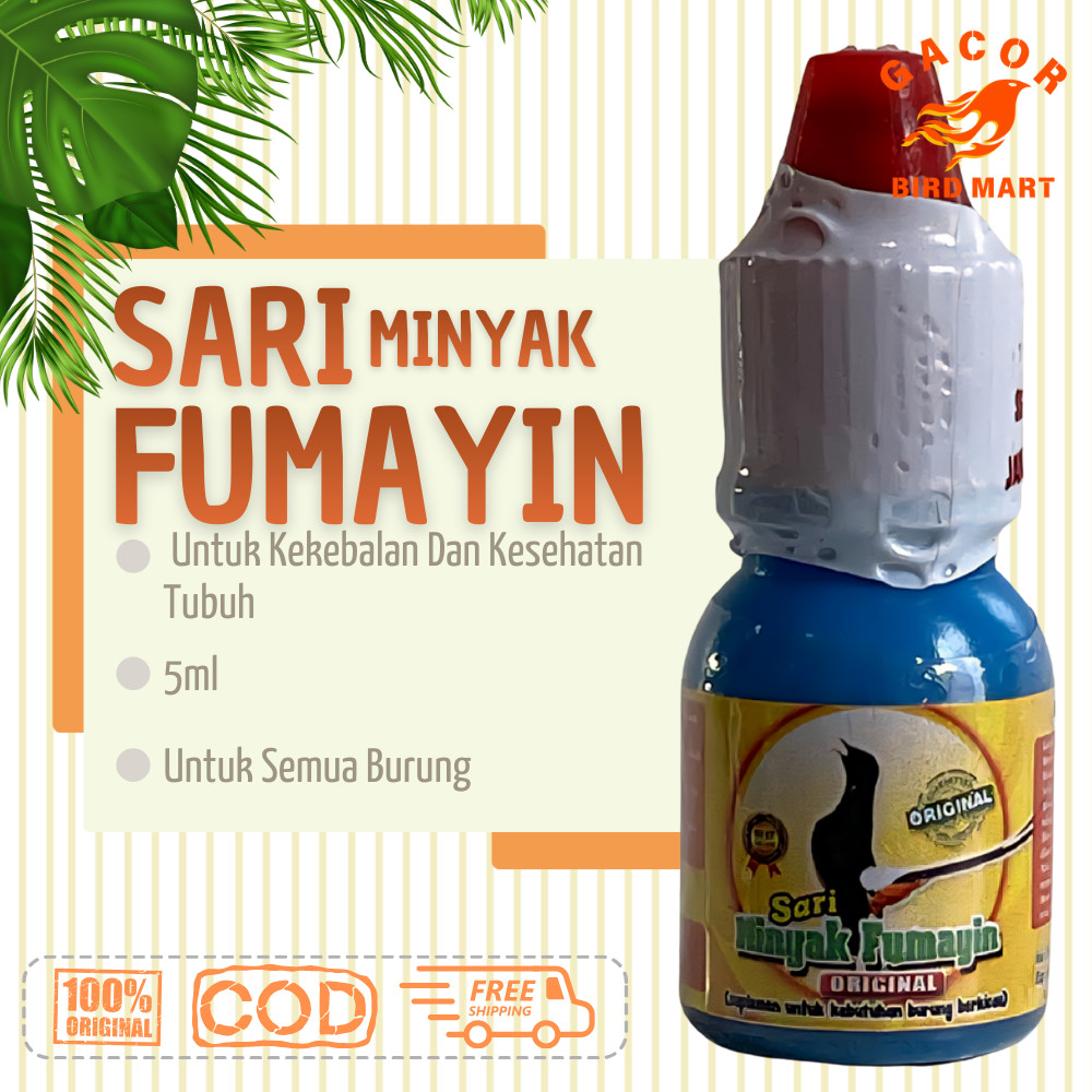 Minyak Fumayin Vitamin Burung berdungsi untuk kekebalan & kesehatan serta meningkatkan keseimbangan