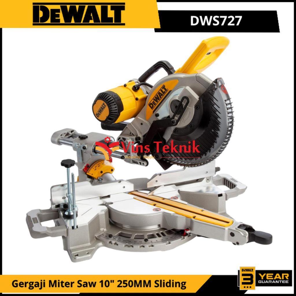 DEWALT DWS727 Mitre Saw Sliding 10" Double Bevel Sliding Mitre Saw 250mm DeWalt DWS727