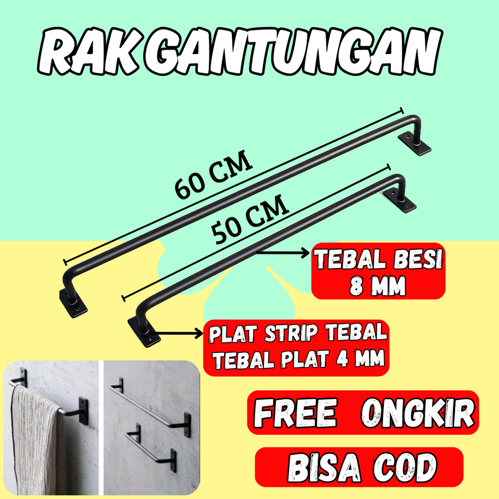 Gantungan Baju Dinding ,Gantungan Baju Besi Tembok, Dinding / Gawang Baju Tembok