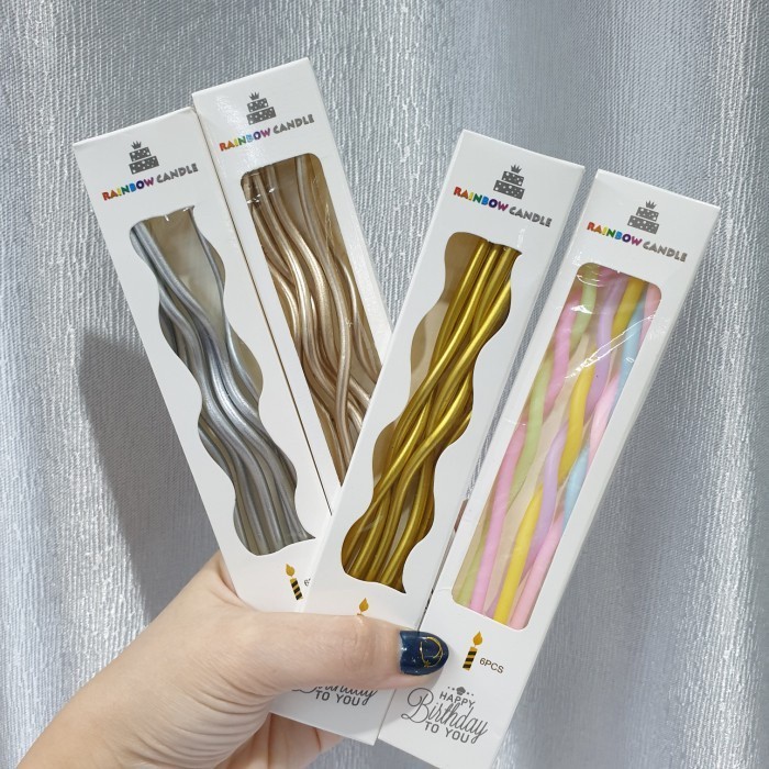 Lilin Ulang Tahun  SPIRAL Panjang / Lilin Spiral Panjang Dekorasi Kue Tart Cake Lilin Keriting Korea