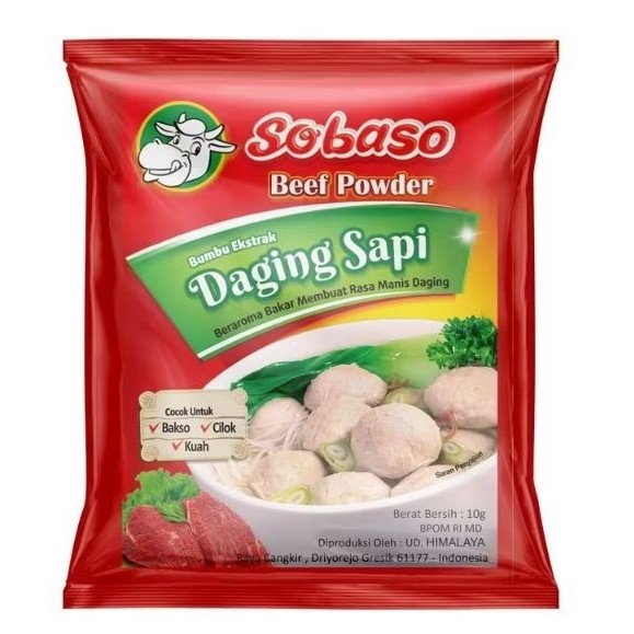Sobaso Beef Powder Rasa Sapi 10 gr (Isi 12 Pcs)