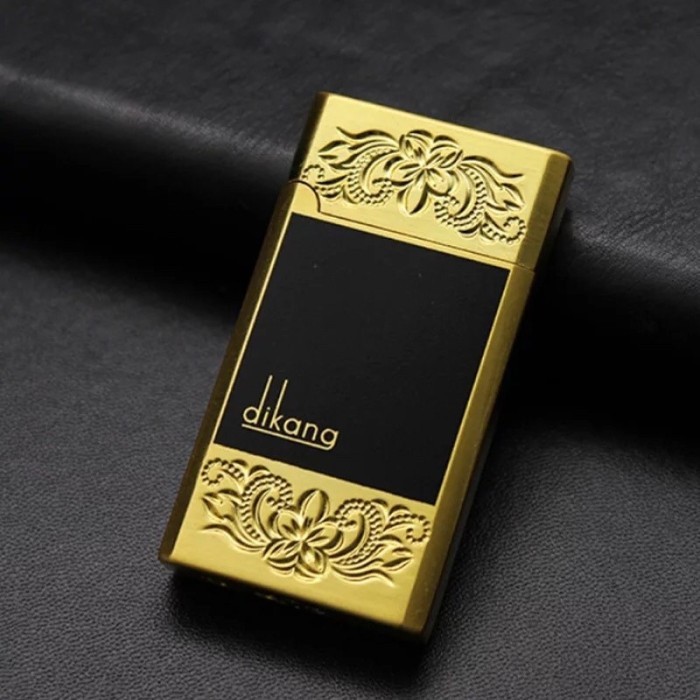 (BAYAR DITEMPAT) Korek Api Gas Korek Api Bara Korek Gas Isi Ulang Korek Api Unik - Gold