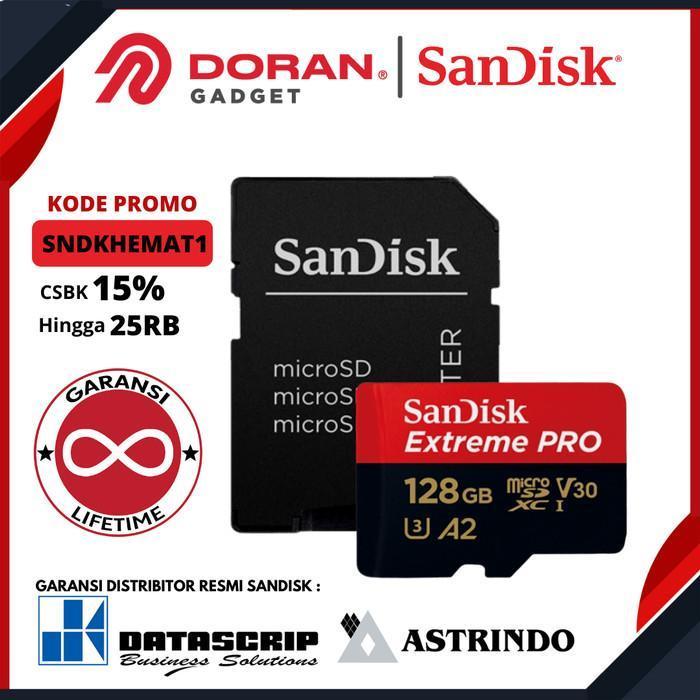 SANDISK EXTREME PRO MEMORY MICRO SD UHS-I 128GB - MICRO SDHC 128 G