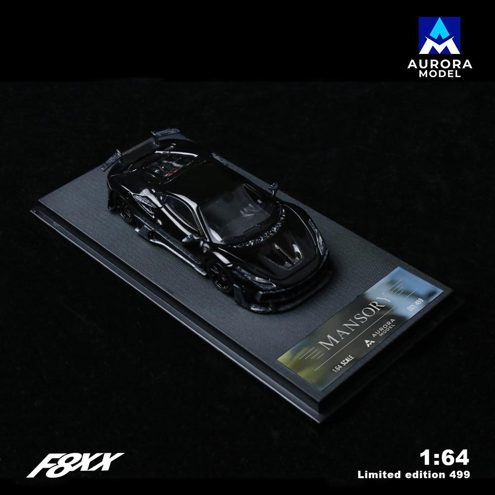 Aurora Model 1:64 Mansory Ferrari F8XX Tributo Black with Carbon Parts Limited