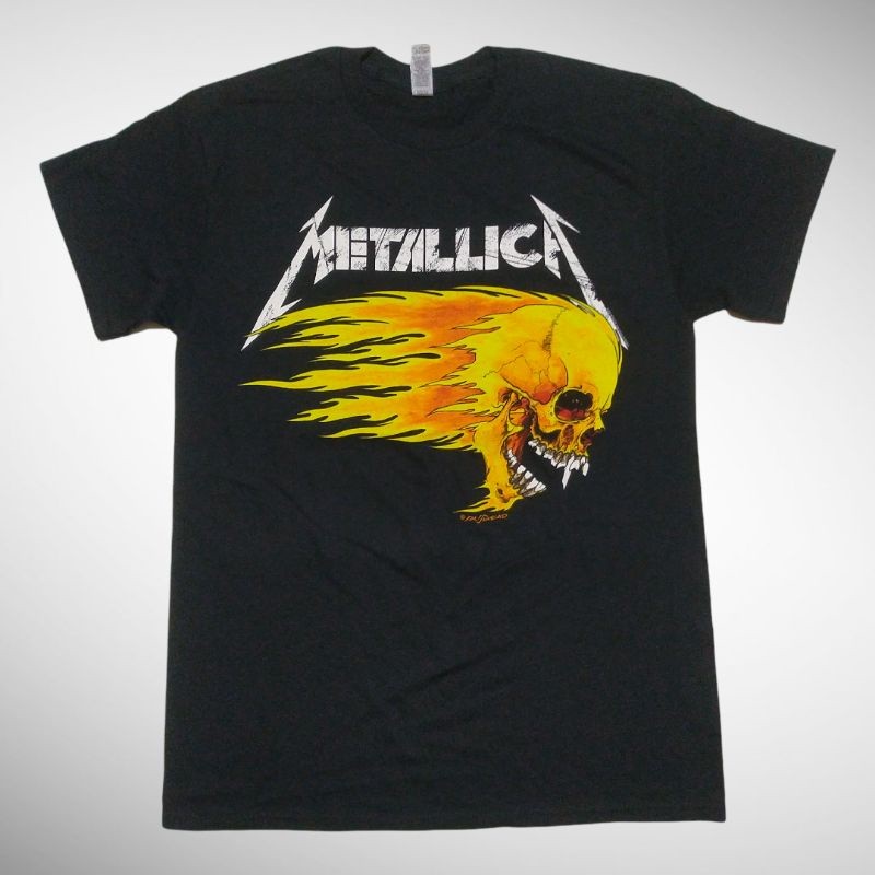 (COD) Tshirt METALLICA - FLAMING SKULL TOUR 94