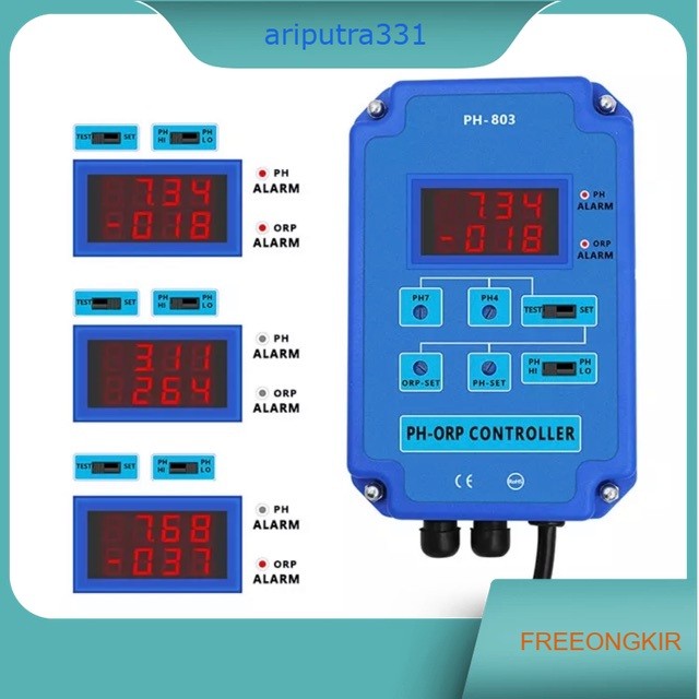 Factory PH-803 Digital 2 in1 pH ORP Meter Tester Aquarium Controller Dual Display Alat Kontrol Kuali