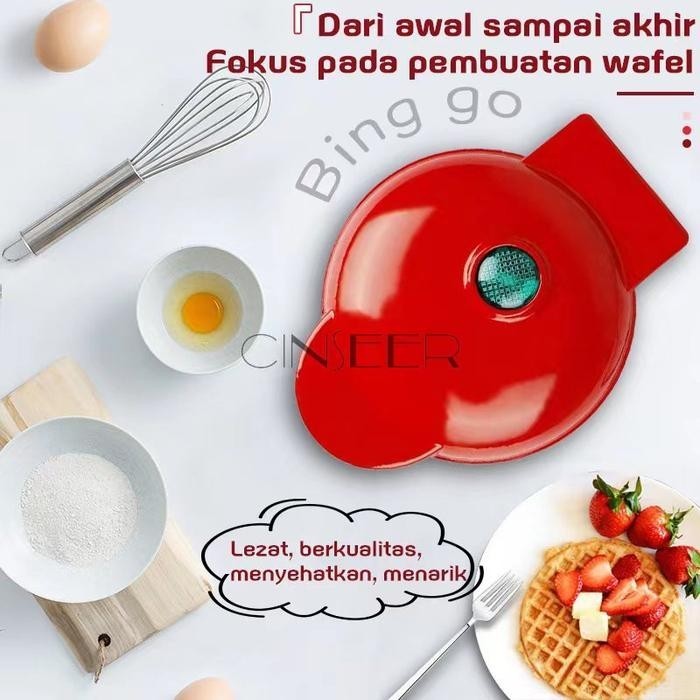 Mesin waffle elektrik / Pembuat waffle elektrik / Mini maker waffle elektrik / mesin pembuat waffle 