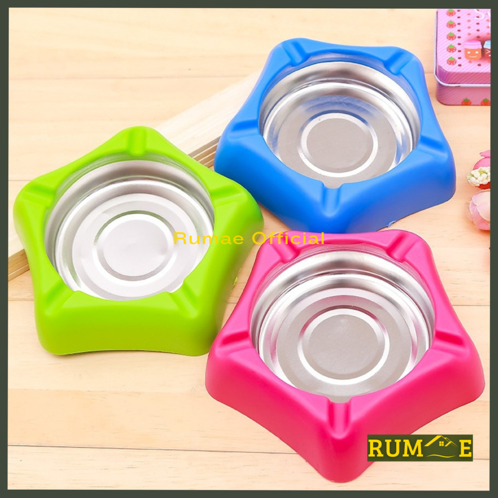 ASBAK BINTANG STAINLESS TEMPAT PUNTUNG ROKOK