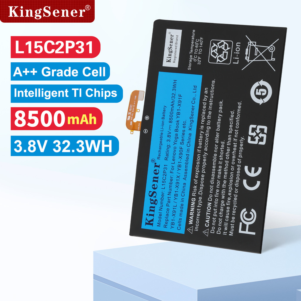 KingSener L15C2P31 8500mAh Laptop Battery For Lenovo Yoga Book YB1-X91F X91L X91X YB1-X90F YB1-X90L 