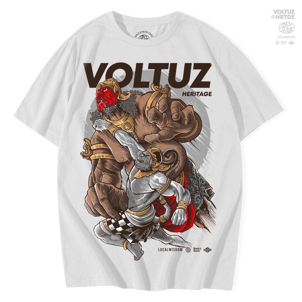 Kaos Budaya Anoman Putih  Original Voltuz Heritage