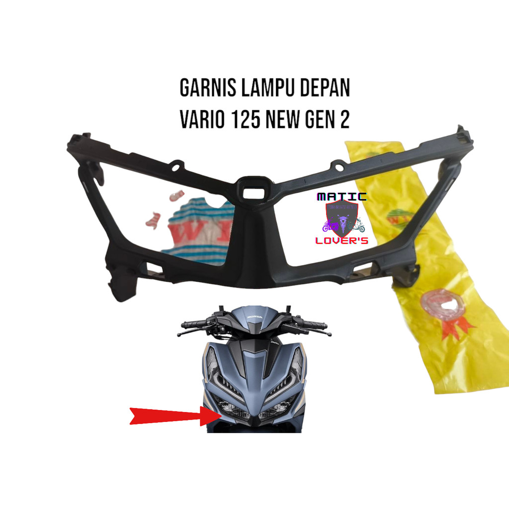 garnish front garnish lampu depan vario 125 new 2022 sd 2024 K2V original dan win