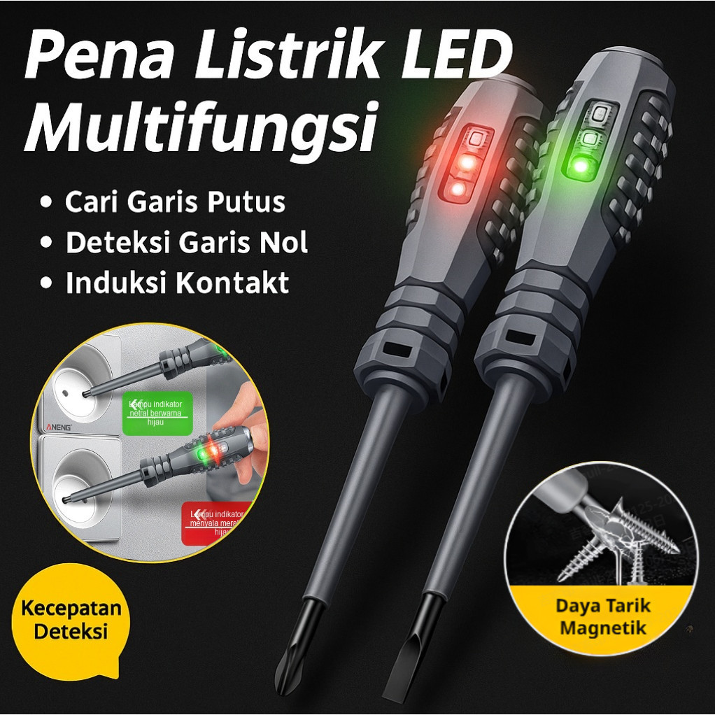 [Pengiriman 24 jam] Tespen listrik/tespen listrik cek kabel putusTester testpen Kelistrikan listrik 