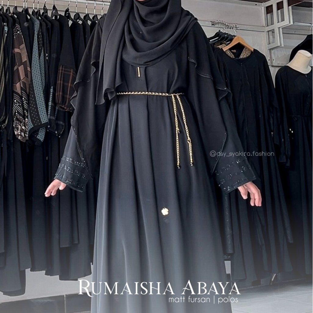 PROMO ABAYA RUMAISHA | ABAYA EMBOS FURSAN SULTAN BY ASY-SYAKIRA FASHION TEMBORO TERMURAH