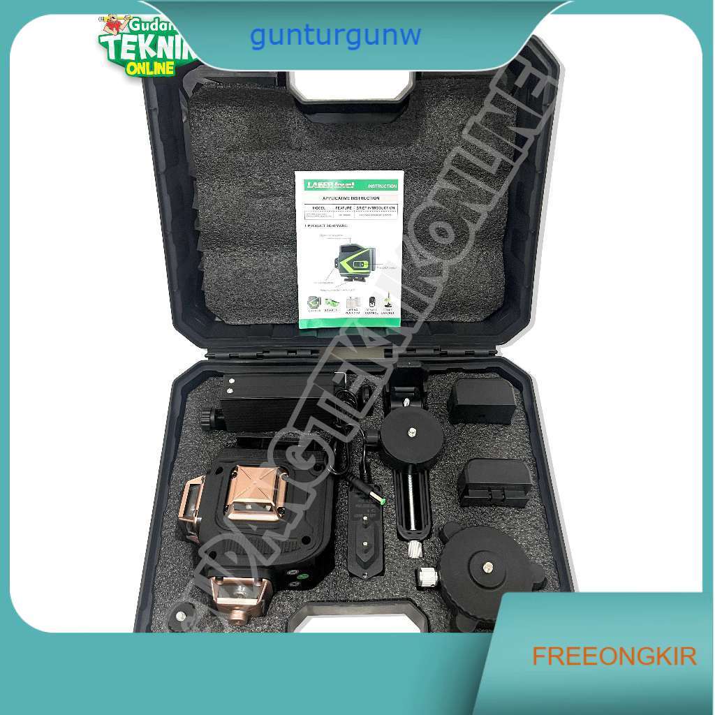 Waterpass LASER 16 Line Level JLD CORDLESS / Water Pas Alat Penggaris Kerataan Level Tinggi Leveling