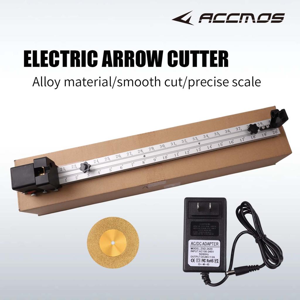 ACCMOS Professional Electric Arrow Shaft Cutter Archery Cutting Tool with Scale Ruler for Carbon & A