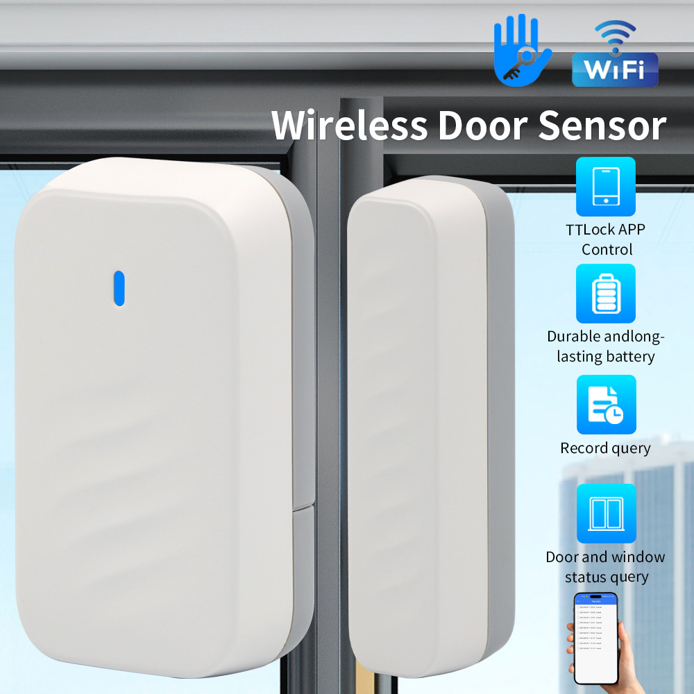 Sensor Pintu Nirkabel TTLock APP DS2/DS3 Detektor Sensor Pintu Nirkabel Deteksi Kontak Pintu Status 