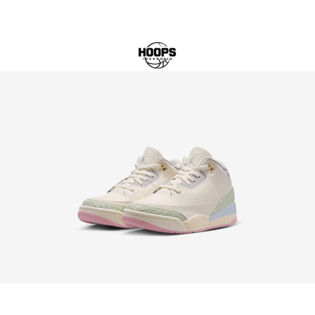 Sepatu Basket Anak Nike Air Jordan 3 Retro OG Preschool "Sail and Jade Aura" IF4757-100 Hoops Indone