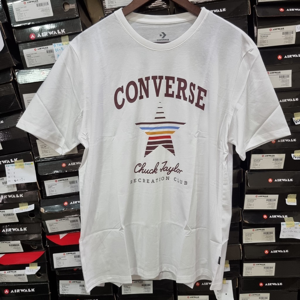 ORIGINAL SALE 70% KAOS CONVERSE CHUCK RETRO LS TEE MT1113102 WHITE MEN