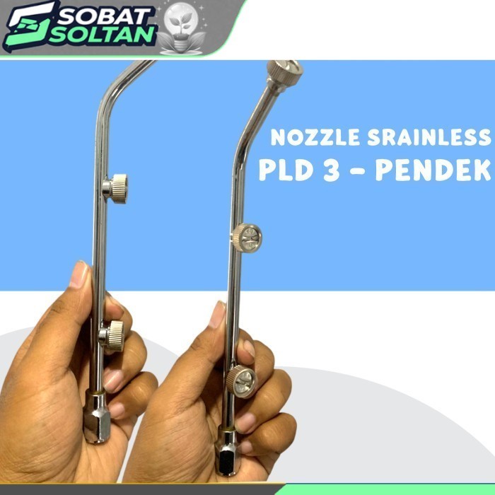 Nozzle stainless kipas 3 titik - Nozzle PLD 3 titik Pendek