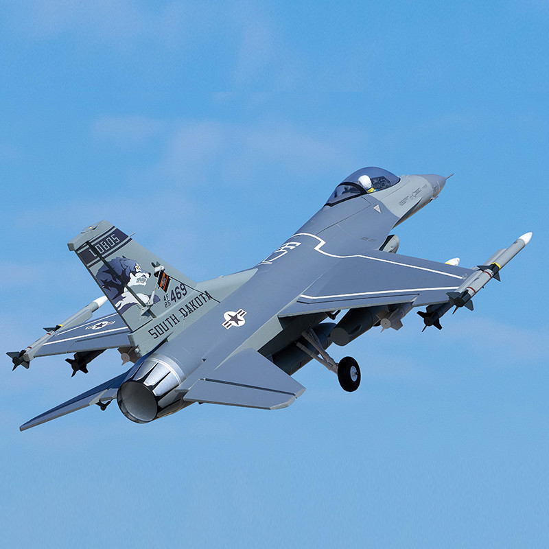 Fms New 64mm Ducted F-16 Fighting Falcon Rc Plane Remote-Controlled Electric Jet Fighter Assembled F