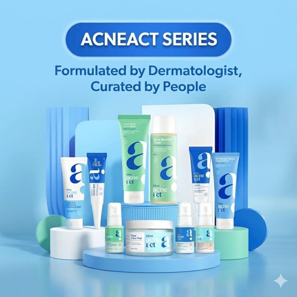 ERHA ACNEACT Series Lengkap Skincare Acne Solusi Perawatan Jerawat