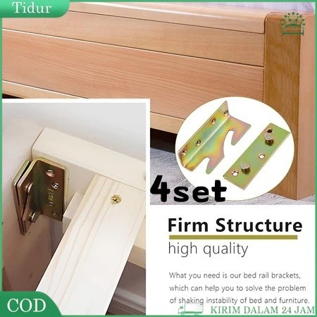 4Set Hak Dipan Ranjang / Engsel Dipan / Engsel Ranjang / Hak Tempat Tidur / Hak Dipan Siku
