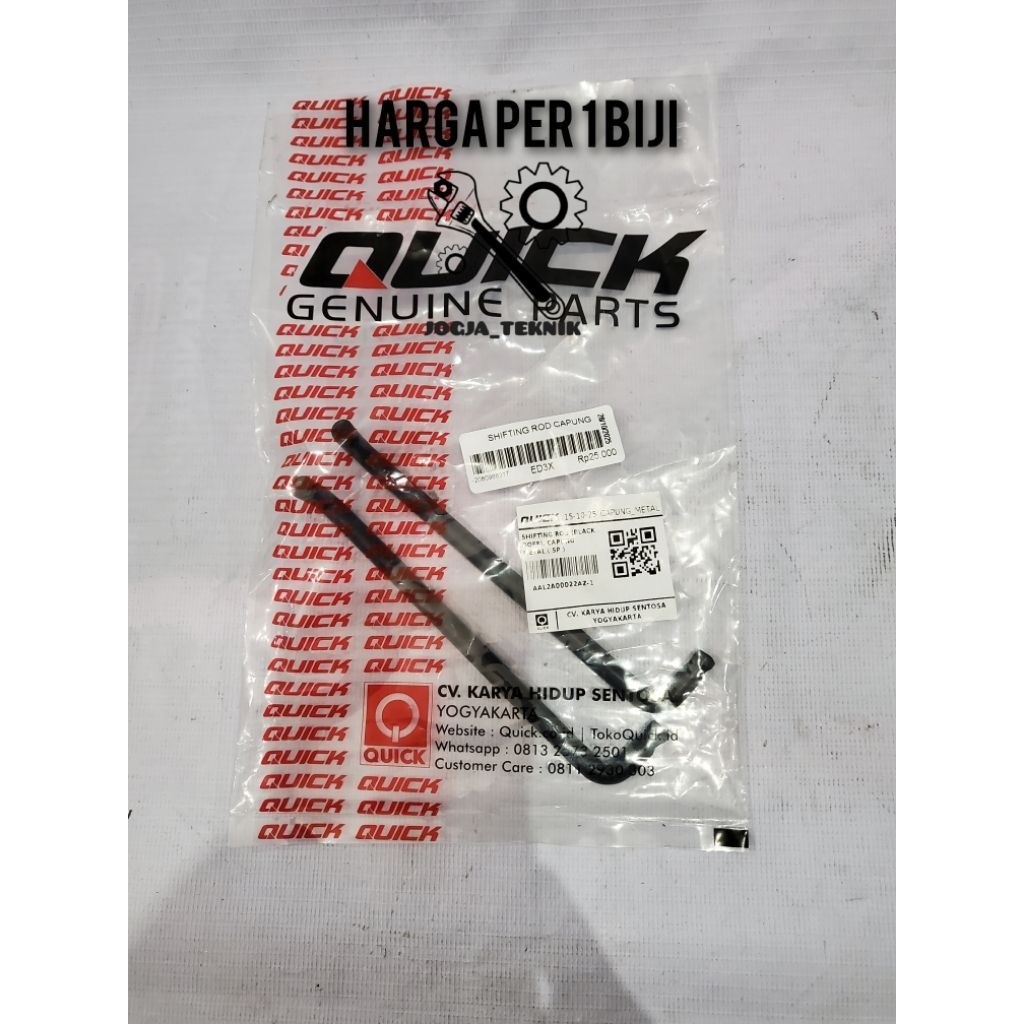 Sparepart Traktor Quick Shiftting Rod ( Black Doff ) Traktor Capung Metal Quick Original / Kawat Kop