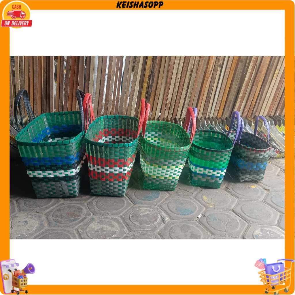TAS ANYAMAN PLASTIK KACA PREMIUM / TAS ANYAM PLASTIK TEBAL SUPER JUMBO 5 VARIAN UKURAN / TAS PASAR K