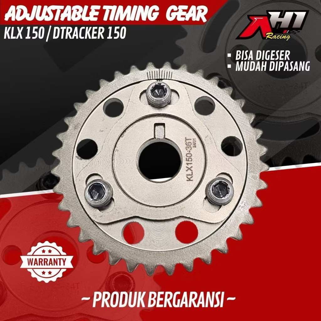 GIGI SENTRIK GESER KLX 150 D-TRAKER 150 36 T AH1 RACING-ADJUSTABLE TIMING GEAR 36T KLX 150 DTRACKER 