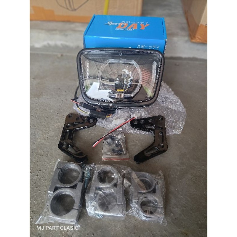 (COD) LAMPU BILED RX KING RGB LAMPU DEPAN RX KING BILED SET BREKET PNP SHOCK RX KING RXS RXK AS30 NI