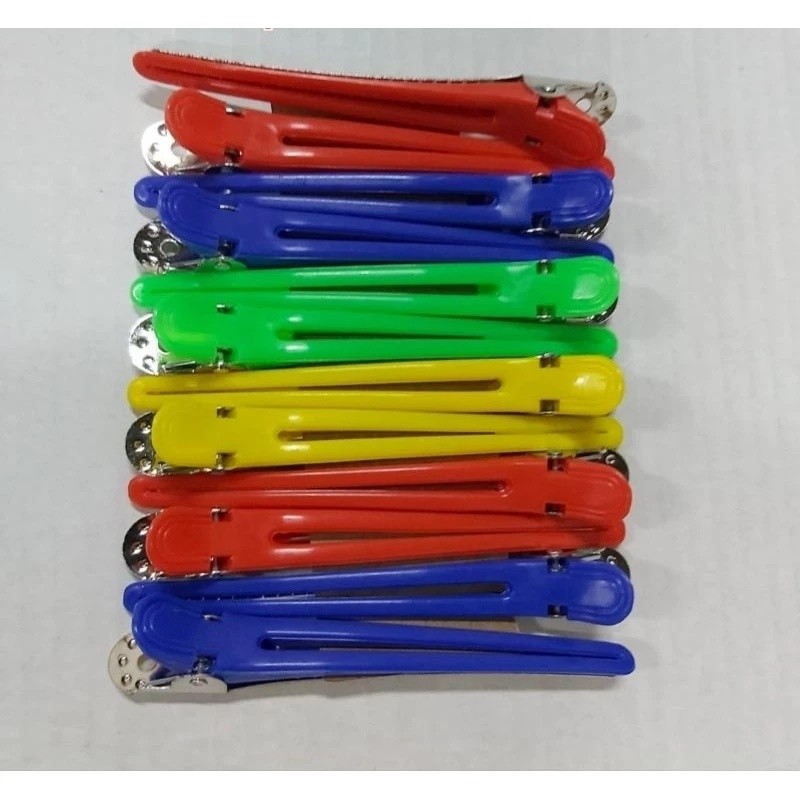PasarOnline Jepit Rambut Duck Mouth Amara - Hair Styling Clip Warna Warni 1 pack (Isi 12 Pcs) Y8185