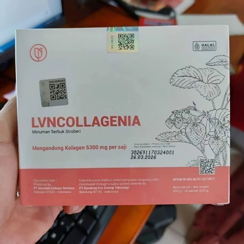 Lvn collagenia original 100% bpom pt.best 1 box isi 10 sachet