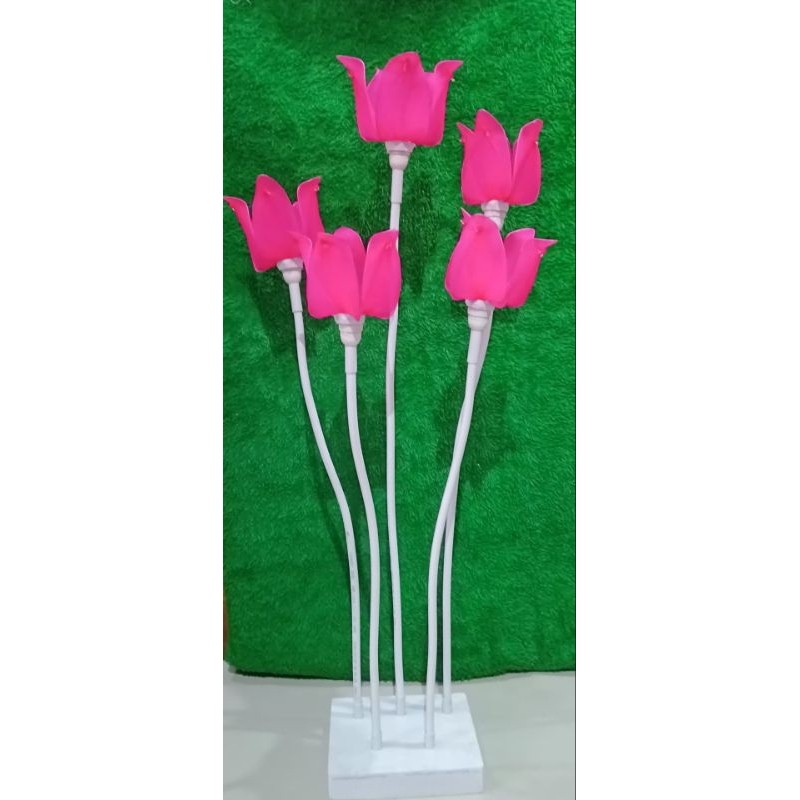 satu set lampu standing dekorasi bunga tulip/lampu dekorasi