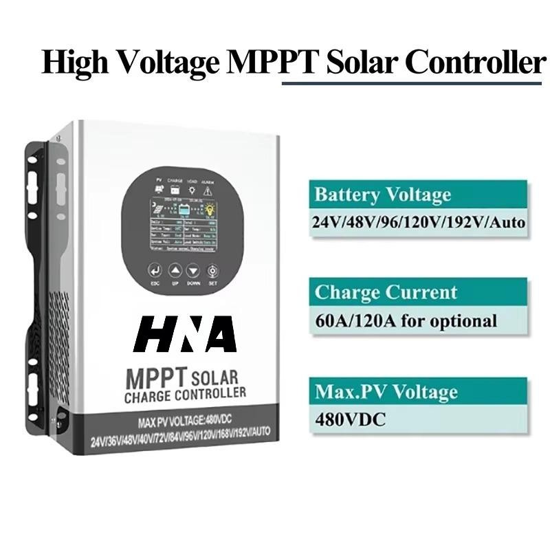 MPPT 60A  120A HNA High Voltage SCC Solar Charge Controller 24V/48V/96V/120V/192V Auto Solar Panel B