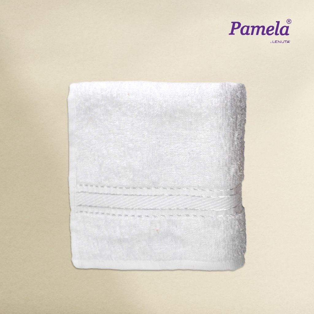 Handuk Putih Salon Putih /HANDUK PUTIH  / Handuk Polos Putih 30 x 70 cm /Handuk Pamela by Lenuta 30x