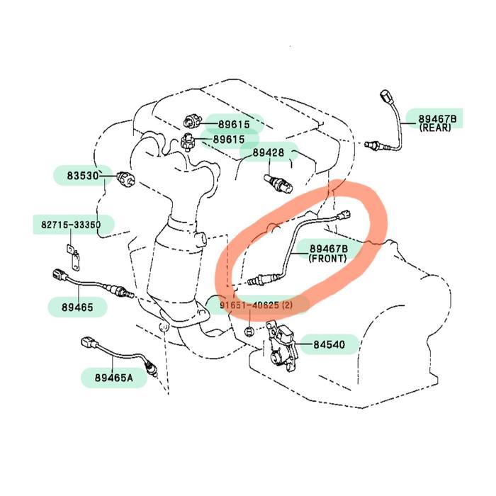 SENSOR OXYGEN 02 CAMRY MCV30 LEXUS ES300 3.0 3000 3.0CC 89467-33050 89467-33060 89465-33250 89465-33
