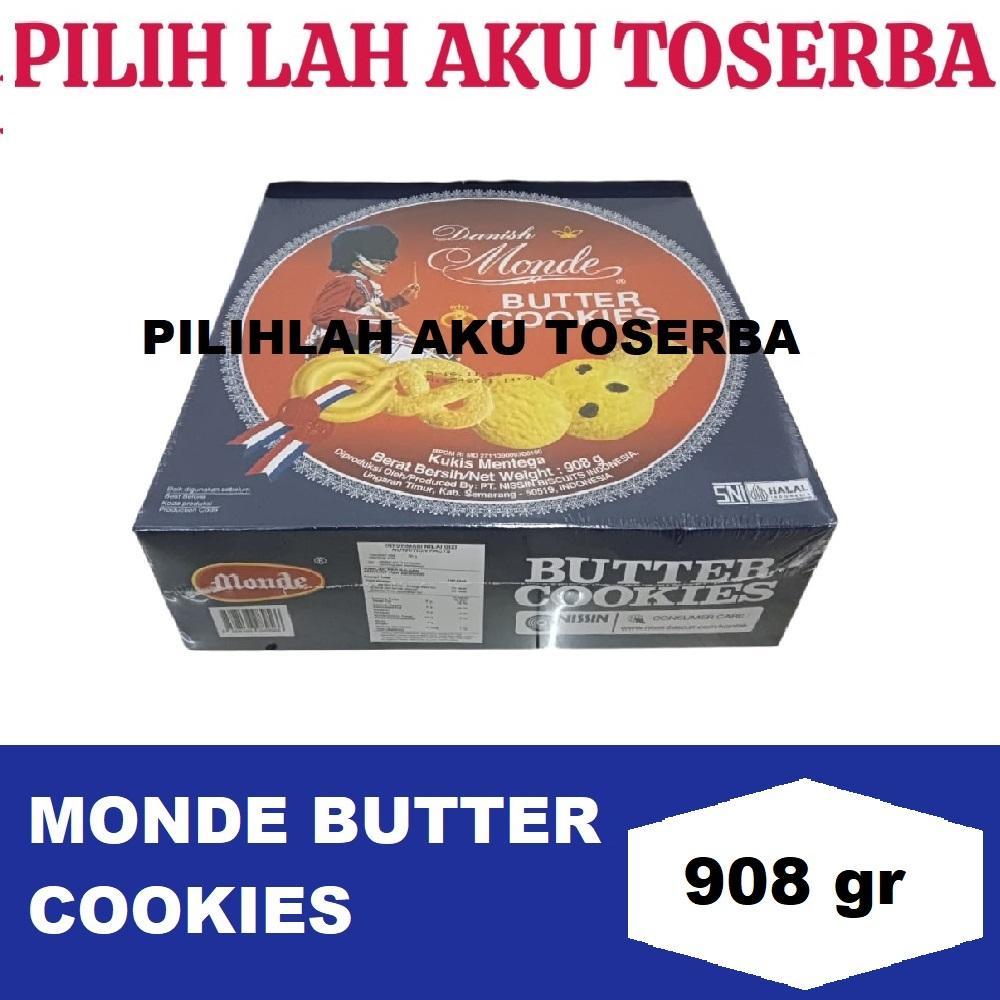 Biskuit Monde BUTTER COOKIES KALENG Besar 908 GR - ( HARGA 1 KALENG )