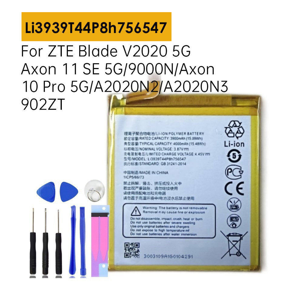 For ZTE Blade V2020 5G Axon 11 SE 10 Pro 5G 9000N A2020N2 A2020N3 902ZT Li3939T44P8h756547 Battery