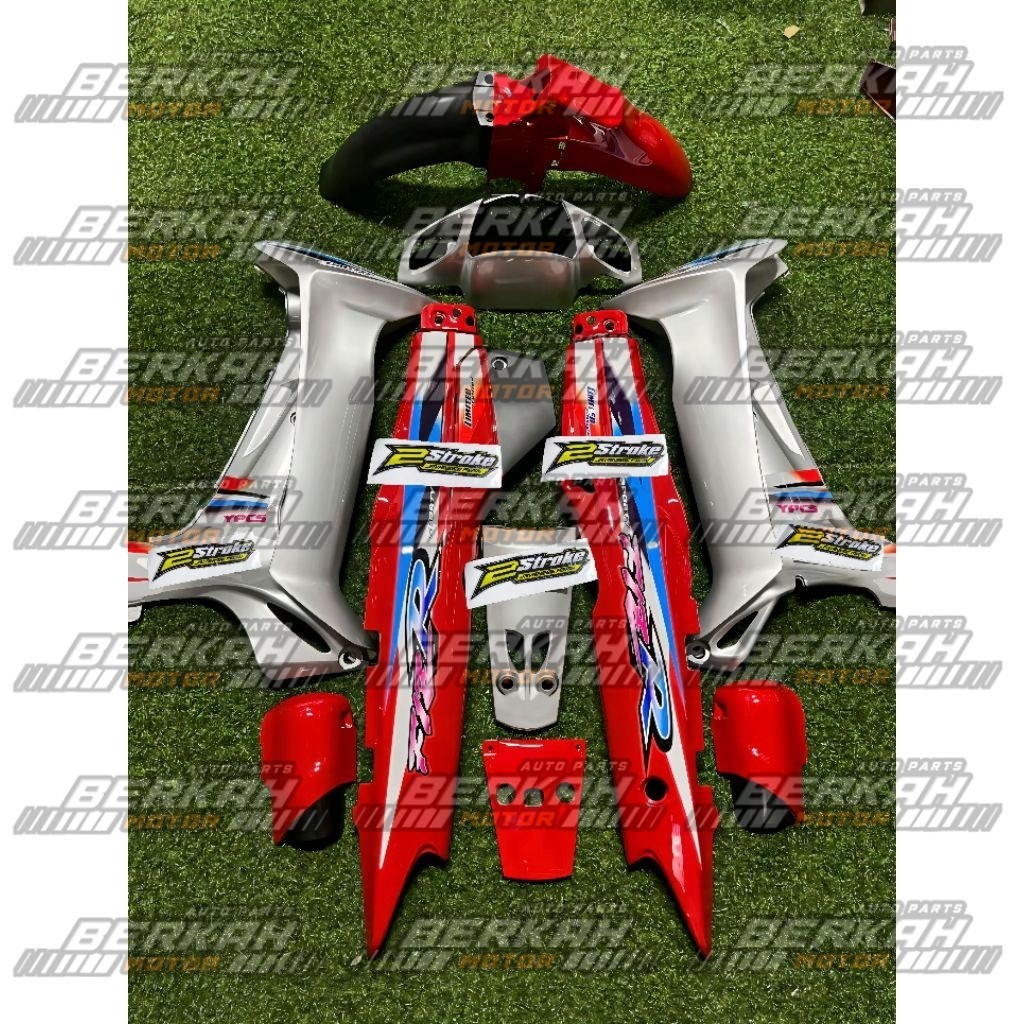 Cover Body Fizr Full Set Halus Body Fizr Dualtone LE Merah Silver Body Set Halus Yamaha Fizr F1zr