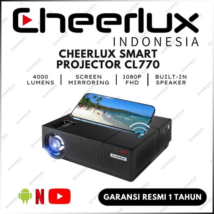 Proyektor Cheerlux Cl770 Android 4000 Lumens Projector Full HD 1080P | Projector Cheerlux CL770 Andr