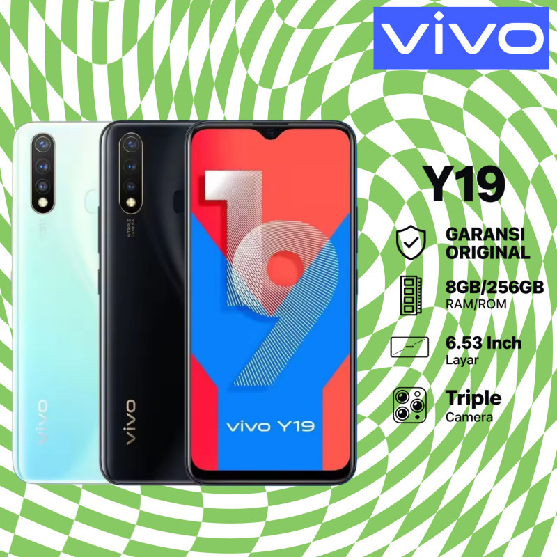 HP VIVO Y19 • 8GB RAM • 256GB Penyimpanan • Layar 6,53” FullView • Garansi Toko 1 Tahun