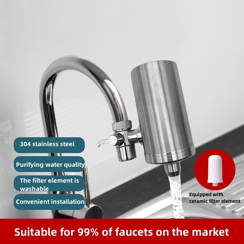 Stainless Steel Faucet Water Purifier, Tap Water Purifier, Ceramic Filter Element Water Purifier Acc