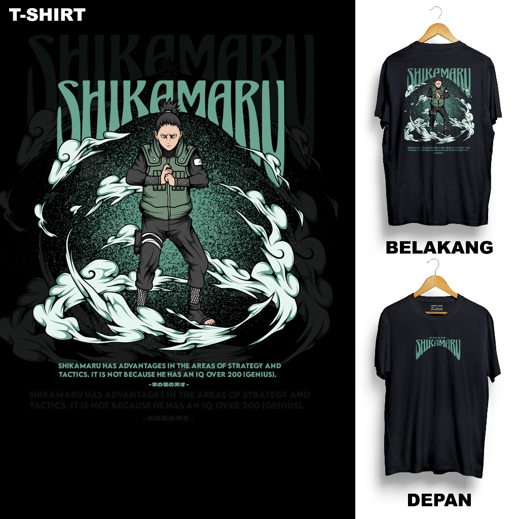 SHIKAMARU - KAOS DEWASA MOTIF ANIME NARUTO BORUTO KARAKTER SHIKAMARU